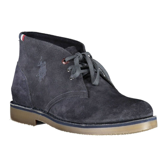 U.S. POLO ASSN. Sophisticated Blue Ankle Boots with Logo Detail sophisticated-blue-ankle-boots-with-logo-detail