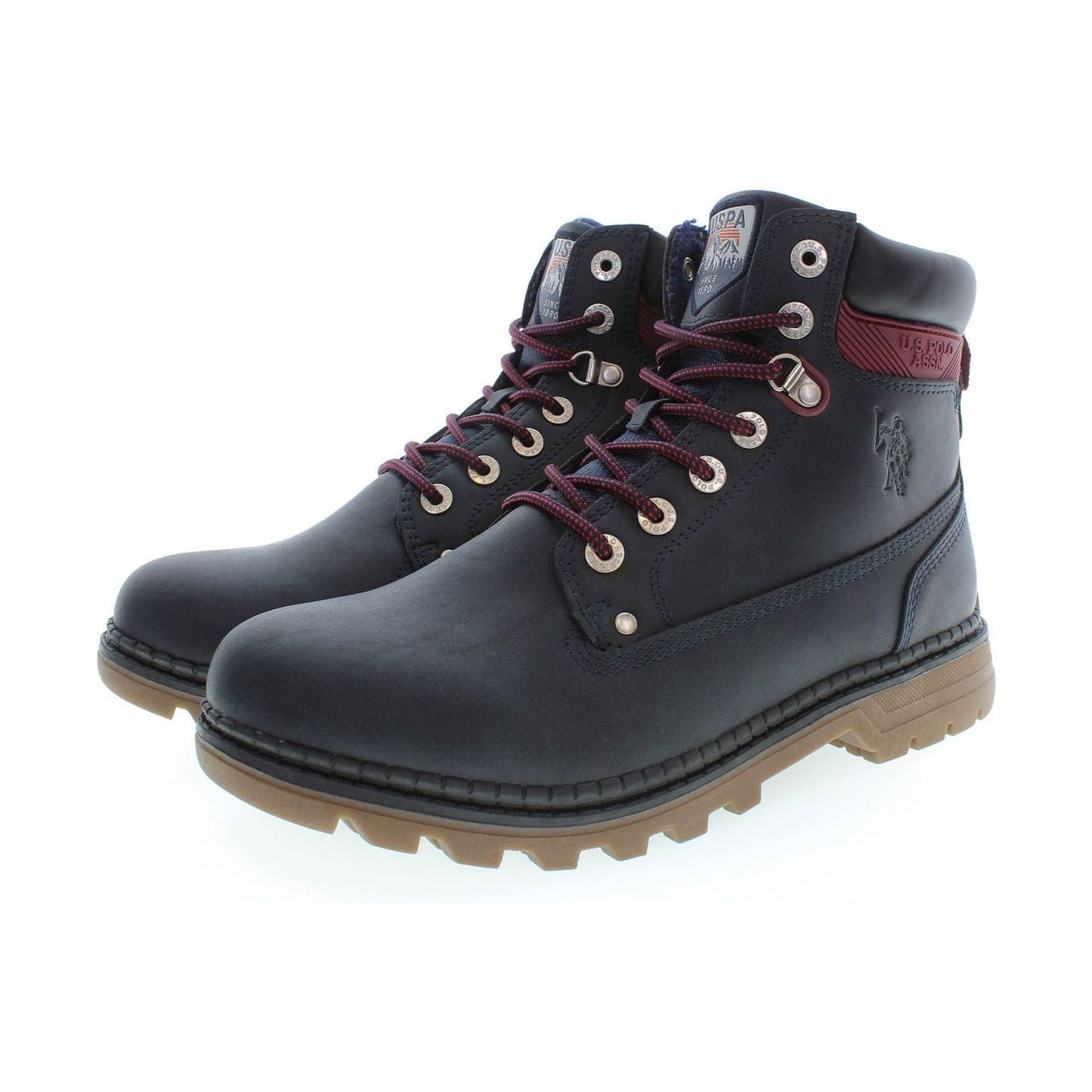 U.S. POLO ASSN. | Elegant Blue High Boots with Lace Detail| McRichard Designer Brands   