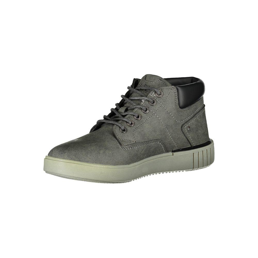 U.S. POLO ASSN. | Elegant Gray Lace-Up Boots with Contrast Details| McRichard Designer Brands   