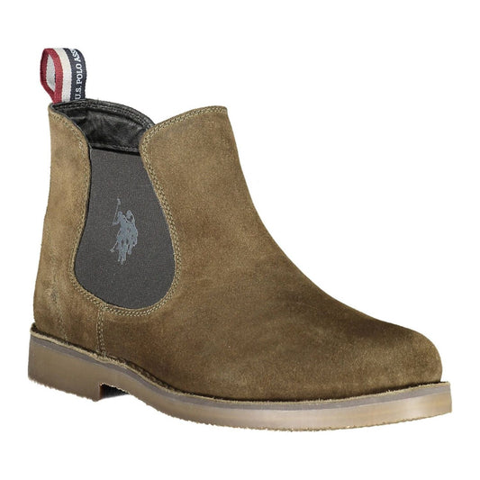 U.S. POLO ASSN. Chic Green Ankle Boots with Logo Detail chic-green-ankle-boots-with-logo-detail