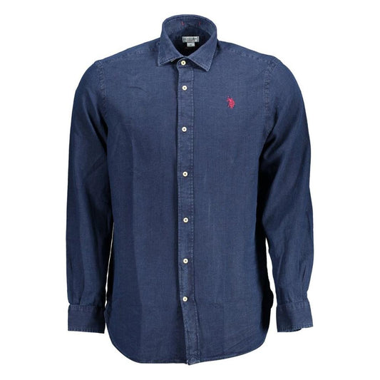 Classic Blue Long Sleeve Cotton Shirt