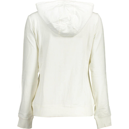 U.S. POLO ASSN. | Chic White Hooded Zip Sweatshirt with Logo Detail| McRichard Designer Brands   