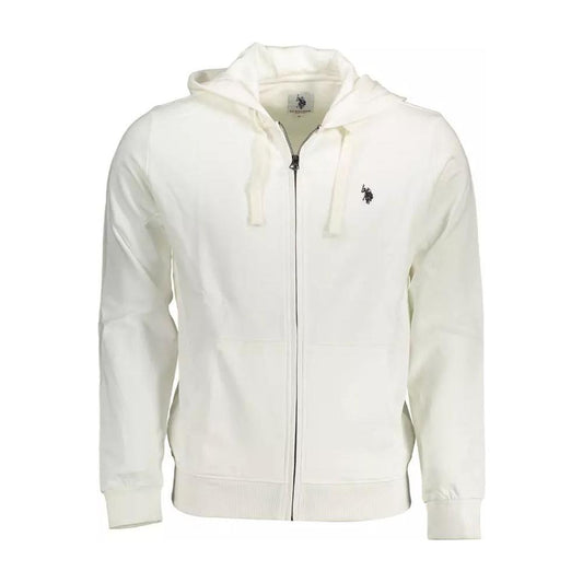 U.S. POLO ASSN. | Classic White Hooded Zip Sweatshirt| McRichard Designer Brands   