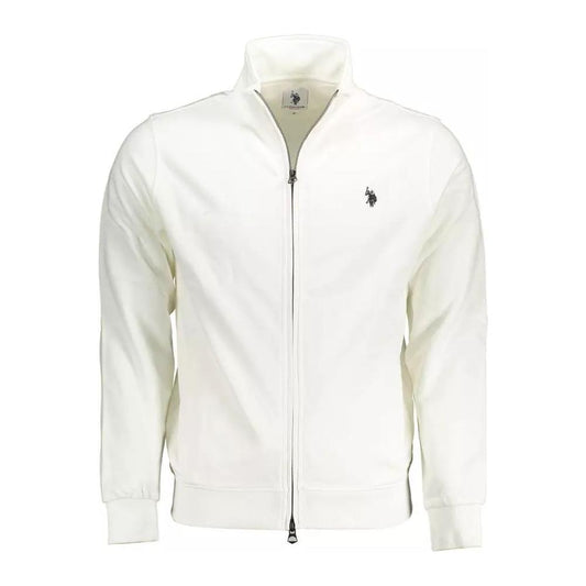U.S. POLO ASSN.Chic White Cotton Zip Sweater with EmbroideryMcRichard Designer Brands£109.00