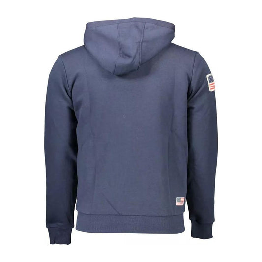 U.S. POLO ASSN. Chic Blue Hooded Sweatshirt with Embroidery Detail chic-blue-hooded-sweatshirt-with-embroidery-detail-1