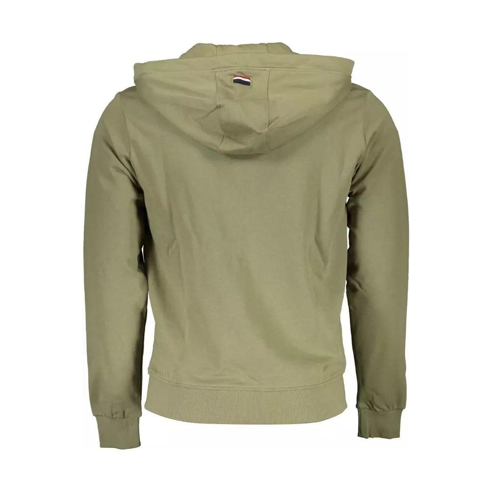 U.S. POLO ASSN. | Chic Green Cotton Hooded Sweatshirt| McRichard Designer Brands   