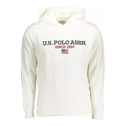 U.S. POLO ASSN. | White Contrast Logo Hooded Sweater| McRichard Designer Brands   