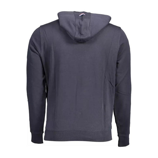 U.S. POLO ASSN. | Chic Blue Hooded Cotton Sweatshirt with Logo| McRichard Designer Brands   
