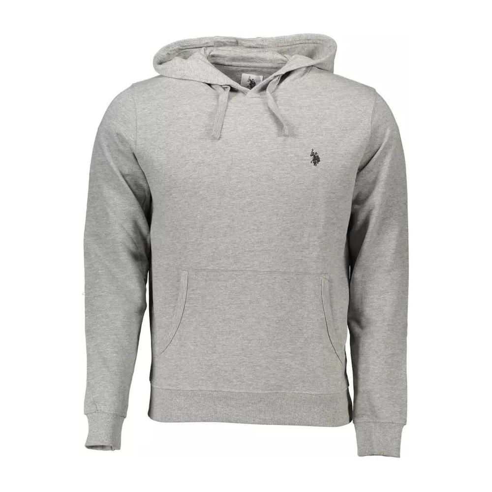 U.S. POLO ASSN. | Classic Hooded Gray Cotton Sweatshirt| McRichard Designer Brands   