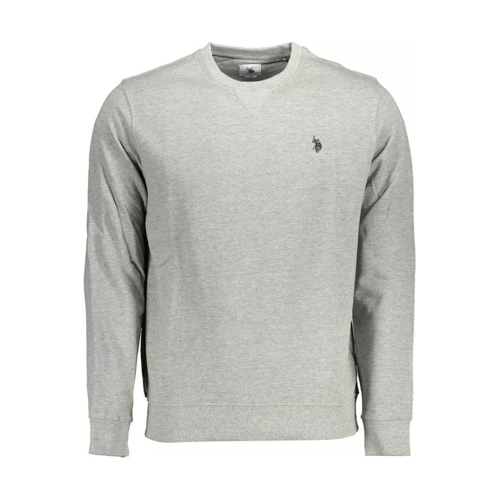 U.S. POLO ASSN. Classic Gray Cotton Crew Neck Sweater classic-gray-cotton-crew-neck-sweater-1