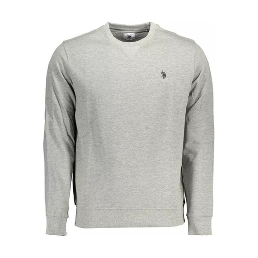 Classic Gray Cotton Crew Neck Sweater
