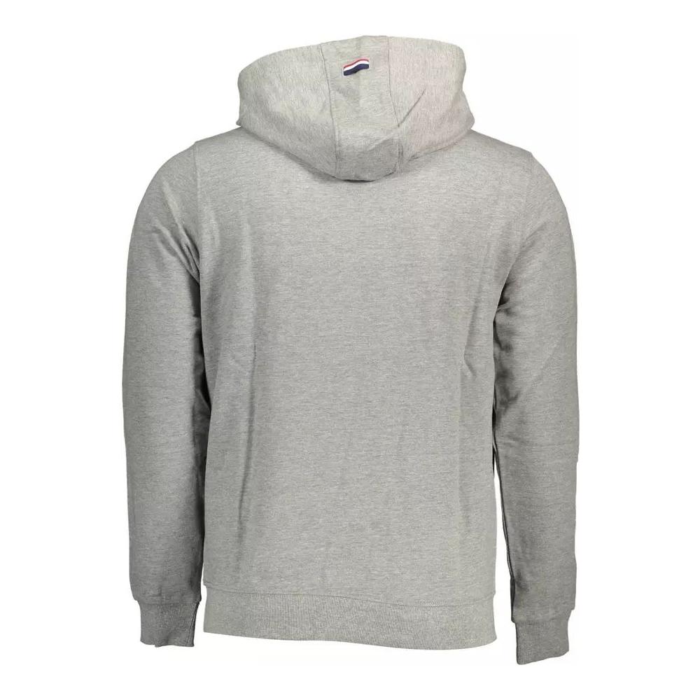 U.S. POLO ASSN. Chic Gray Hooded Sweatshirt with Embroidered Logo chic-gray-hooded-sweatshirt-with-embroidered-logo