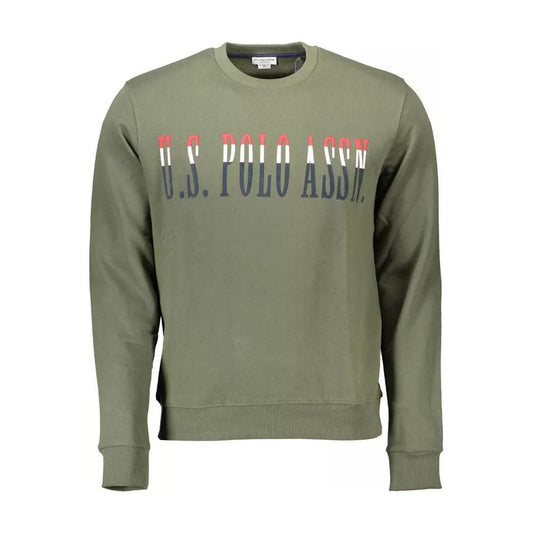 U.S. POLO ASSN. | Chic Green Cotton Crew Neck Sweater| McRichard Designer Brands   