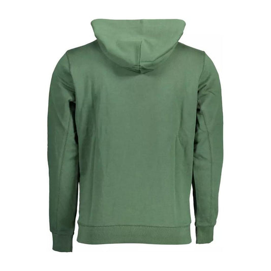 U.S. POLO ASSN. | Green Cotton Hoodie with Contrasting Logo| McRichard Designer Brands   