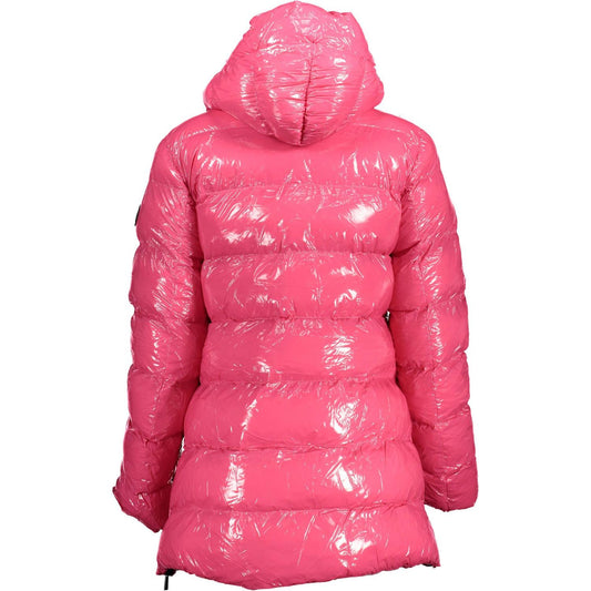 U.S. POLO ASSN. Chic Pink Hooded Jacket with Side Slits chic-pink-hooded-jacket-with-side-slits
