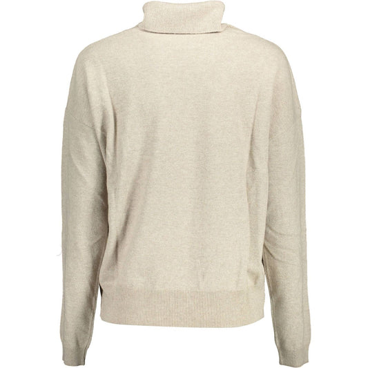 U.S. POLO ASSN. Chic Beige Turtleneck with Elegant Embroidery chic-beige-turtleneck-with-elegant-embroidery