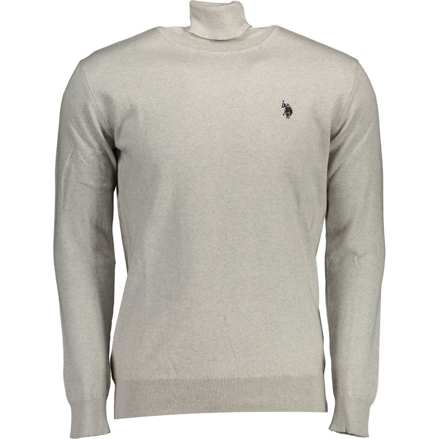 U.S. POLO ASSN. Elegant Gray Turtleneck Cashmere Blend Sweater elegant-gray-turtleneck-cashmere-blend-sweater