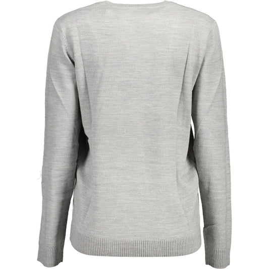 U.S. POLO ASSN. Chic Gray Crew Neck Embroidered Sweater chic-gray-crew-neck-embroidered-sweater