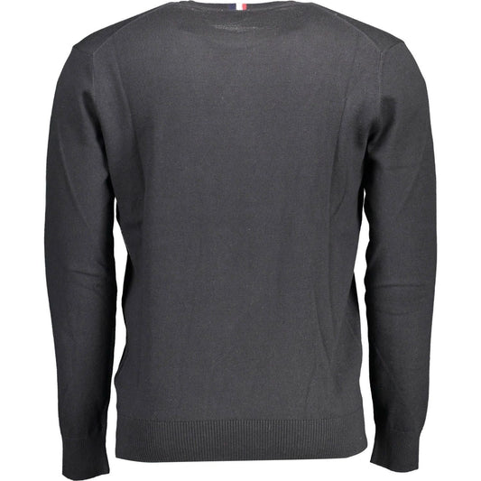 U.S. POLO ASSN. Elegant Black Cotton-Cashmere Sweater elegant-black-cotton-cashmere-sweater
