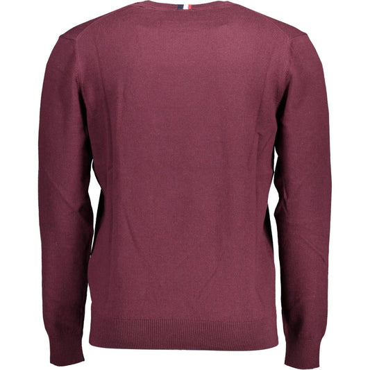 U.S. POLO ASSN. Elegant Purple Cotton Cashmere Sweater elegant-purple-cotton-cashmere-sweater