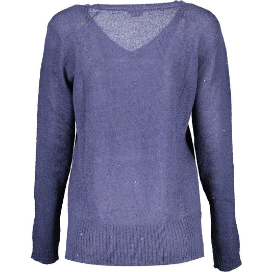 U.S. POLO ASSN. Chic V-Neck Logo Sweater in Blue chic-v-neck-logo-sweater-in-blue