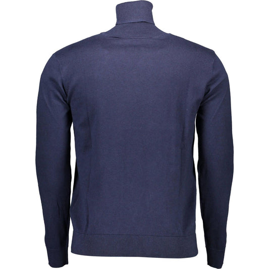 U.S. POLO ASSN. High Collar Embroidered Blue Sweater high-collar-embroidered-blue-sweater