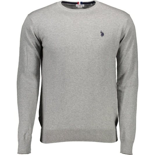 U.S. POLO ASSN. | Elegant Gray Cotton-Cashmere Sweater for Men| McRichard Designer Brands   