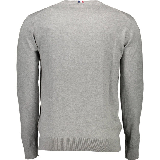 U.S. POLO ASSN. | Elegant Gray Cotton-Cashmere Sweater for Men| McRichard Designer Brands   
