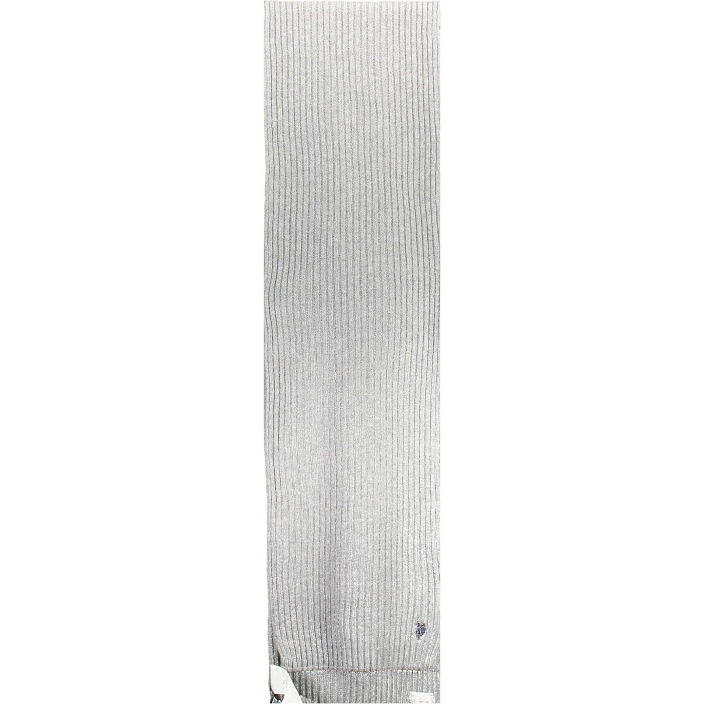 U.S. POLO ASSN. Elegant Gray Wool-Cashmere Blend Scarf elegant-gray-wool-cashmere-blend-scarf