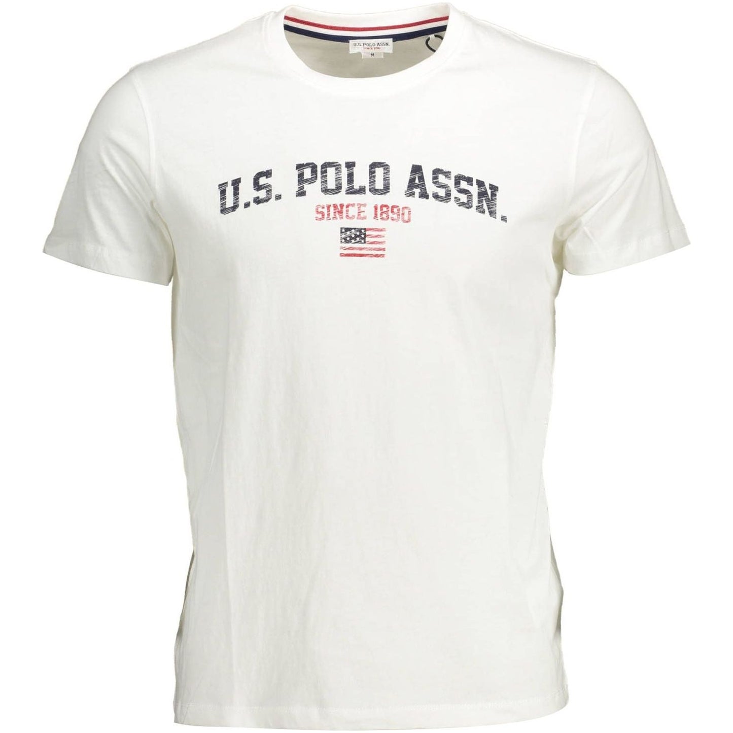 U.S. POLO ASSN. Crisp White Cotton Crew Neck Tee with Logo crisp-white-cotton-crew-neck-tee-with-logo