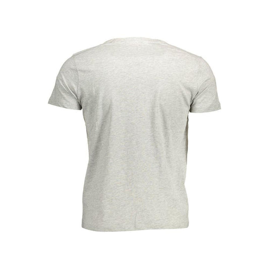 Essential Gray Embroidered Logo Tee