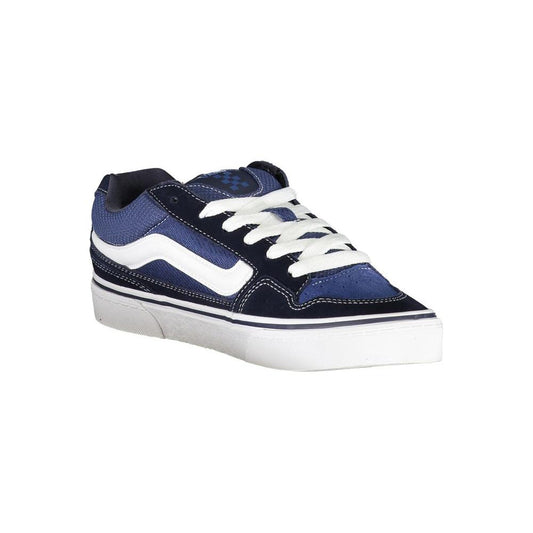 Vans Blue Polyester Sneaker blue-polyester-sneaker-1