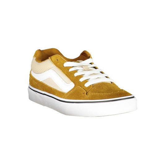 Vans Yellow Polyester Sneaker yellow-polyester-sneaker-1