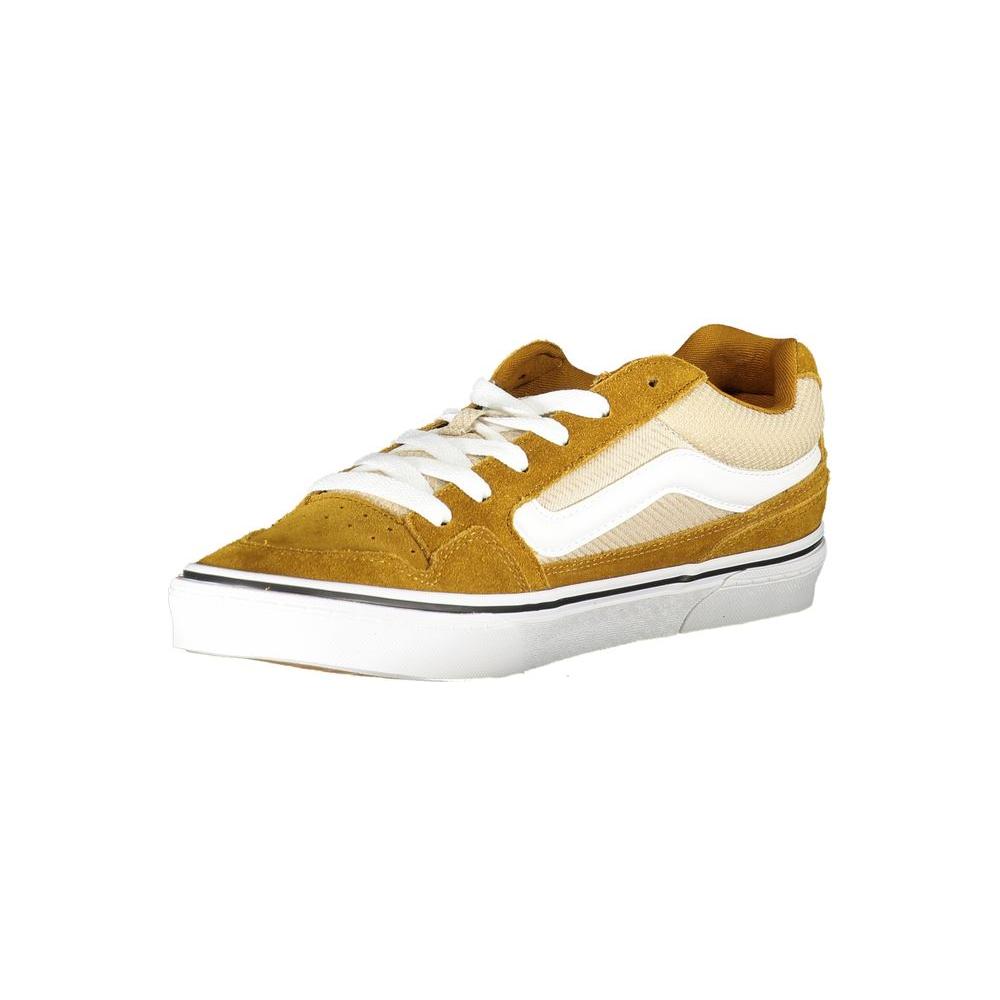 Vans Yellow Polyester Sneaker yellow-polyester-sneaker-1