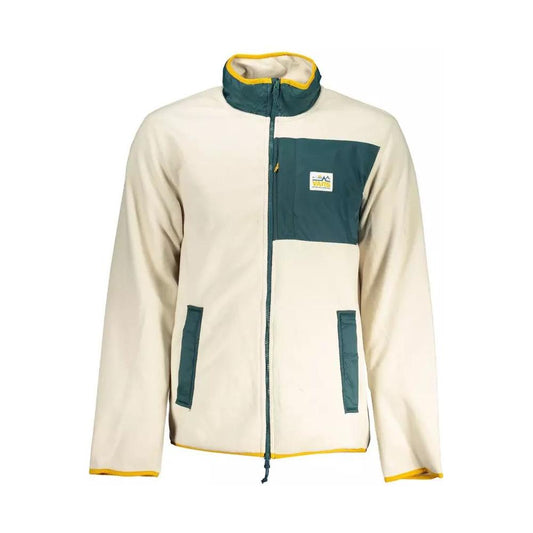 Vans Beige Contrast Zip Fleece Sweatshirt beige-contrast-zip-fleece-sweatshirt