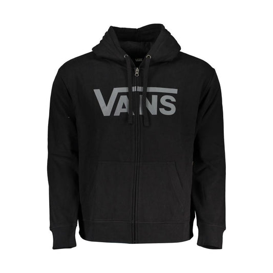 Vans | Sleek Black Hooded Zip Sweatshirt| McRichard Designer Brands   