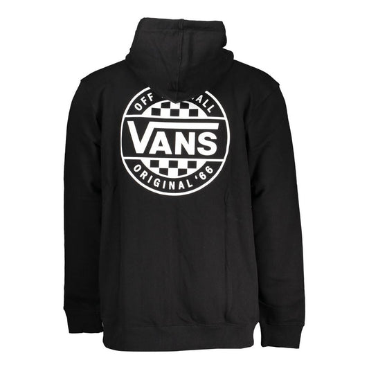 Vans Sleek Black Zip Hoodie with Logo Print sleek-black-zip-hoodie-with-logo-print