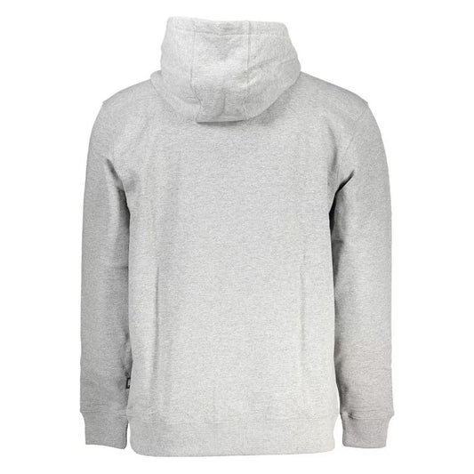 Vans Sleek Gray Hooded Sweatshirt with Central Pocket sleek-gray-hooded-sweatshirt-with-central-pocket-1