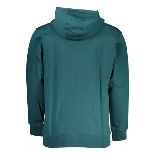 Vans | Green Cotton Hooded Sweatshirt with Central Pocket| McRichard Designer Brands   