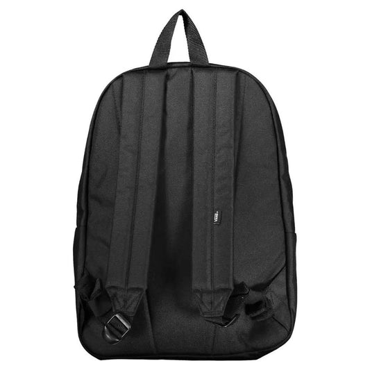 Vans Sleek Black Polyester Backpack with Logo Detail sleek-black-polyester-backpack-with-logo-detail
