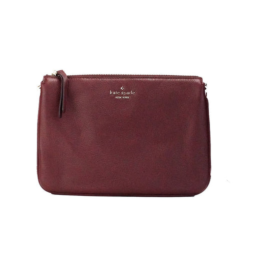 Kate Spade | Jackson Cherrywood Leather Triple Gusset Crossbody Handbag Purse| McRichard Designer Brands   