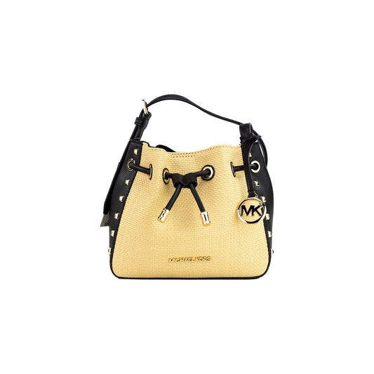 Michael Kors Phoebe Small Straw Studded Faux Leather Bucket Messenger Bag Purse phoebe-small-straw-studded-faux-leather-bucket-messenger-bag-purse