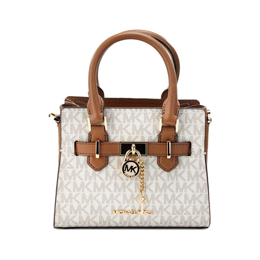 Michael Kors | Hamilton XS Small Vanilla PVC Leather Satchel Crossbody Bag Purse| McRichard Designer Brands   
