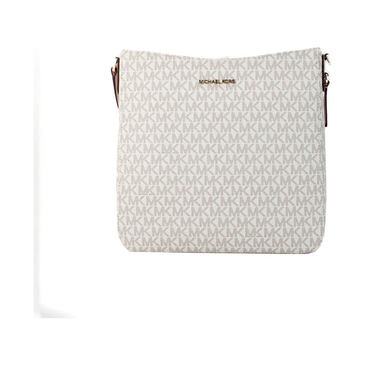 Michael Kors | Jet Set Vanilla Pink Signature PVC Large Messenger Crossbody Bag| McRichard Designer Brands   