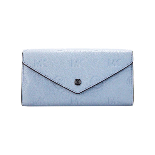 Jet Set Large Pale Blue Embossed Envelope Continental Clutch Wallet