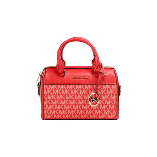 Michael Kors | Travel XS Bright Red Signature PVC Duffle Crossbody Bag Purse| McRichard Designer Brands   