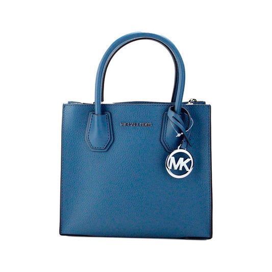 Michael Kors | Mercer Medium Teal Pebble Leather Messenger Crossbody Bag| McRichard Designer Brands   