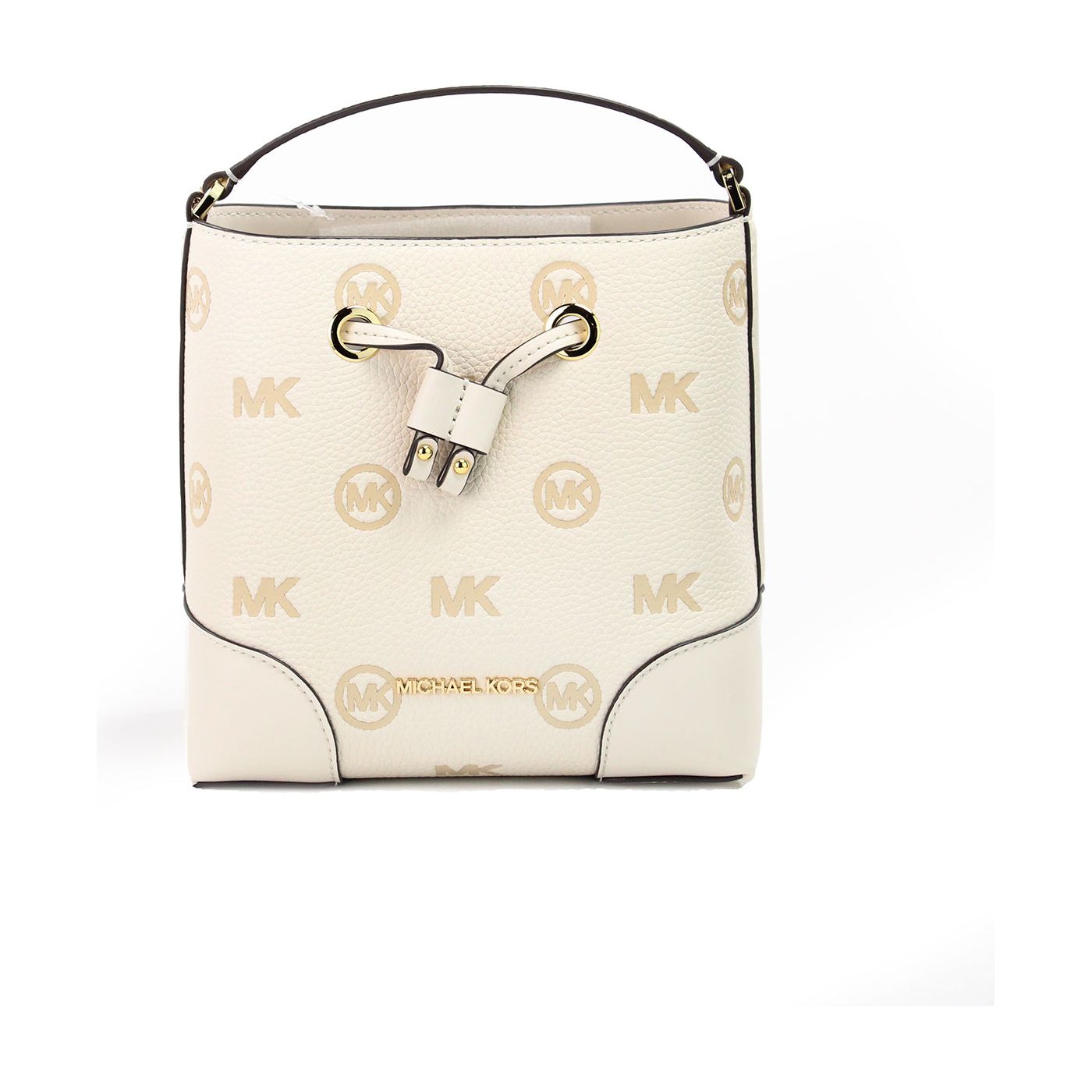 Michael Kors Mercer Small Light Cream Embossed Drawstring Bucket Messenger Bag mercer-small-light-cream-embossed-drawstring-bucket-messenger-bag