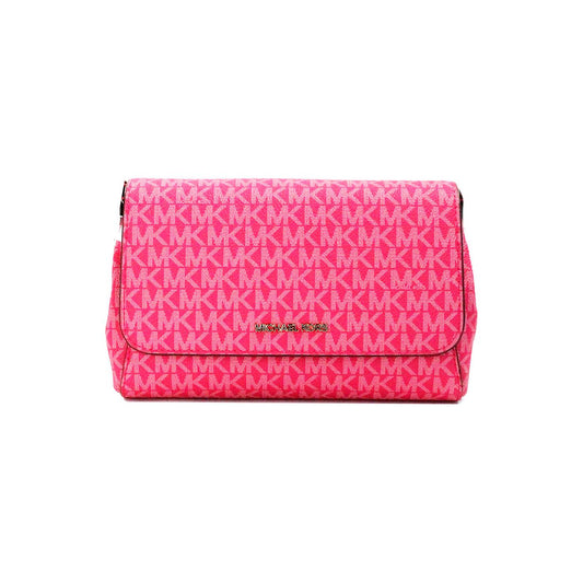 Michael Kors | Jet Set Medium Electric Pink Convertible Pouchette Crossbody Bag| McRichard Designer Brands   