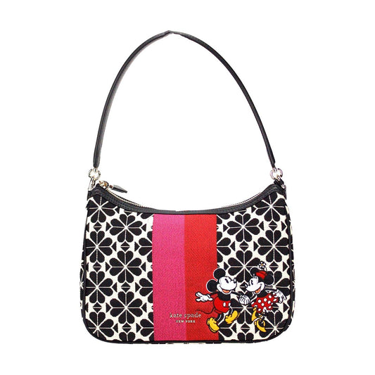 Kate Spade | Disney 100 Sam Small Spade Flower Jacquard Canvas Shoulder Bag| McRichard Designer Brands   